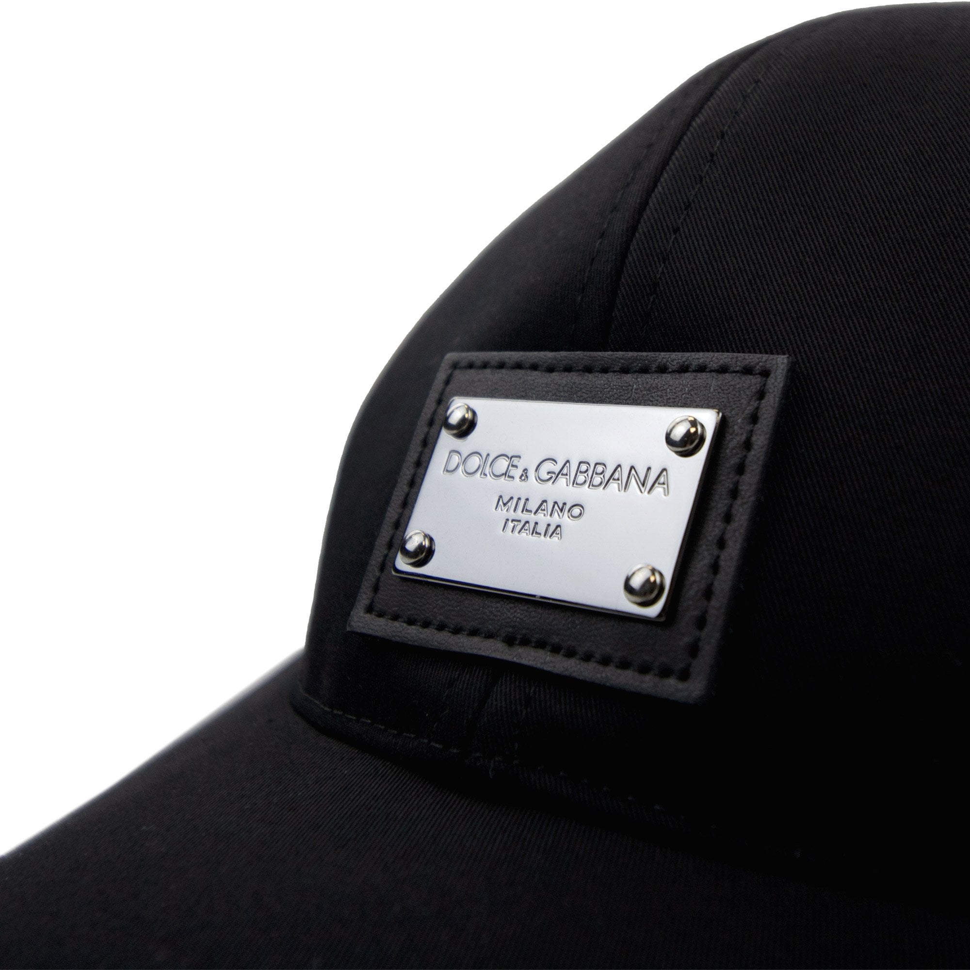 Dolce & Gabbana Cotton Baseball Cap With Logo Tag Black