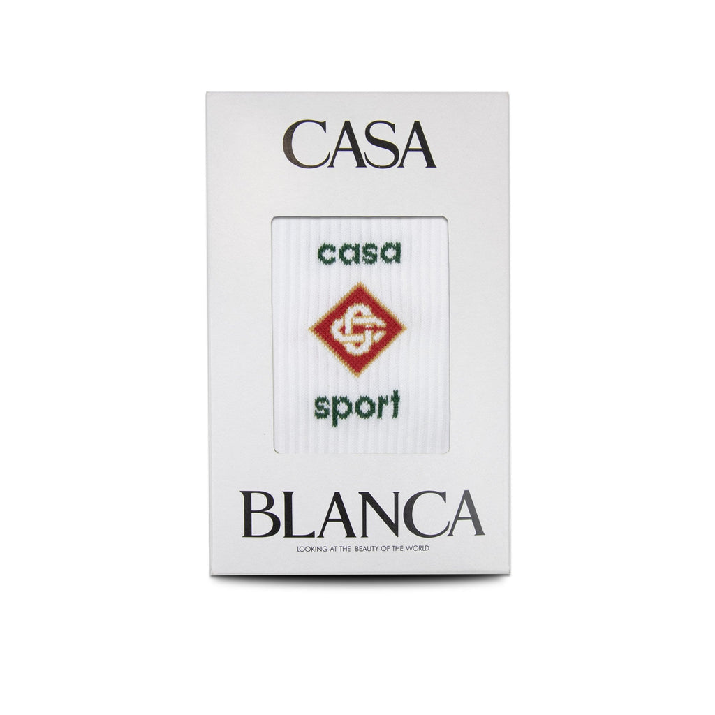 Casablanca Rainbow Sport Socks White 002