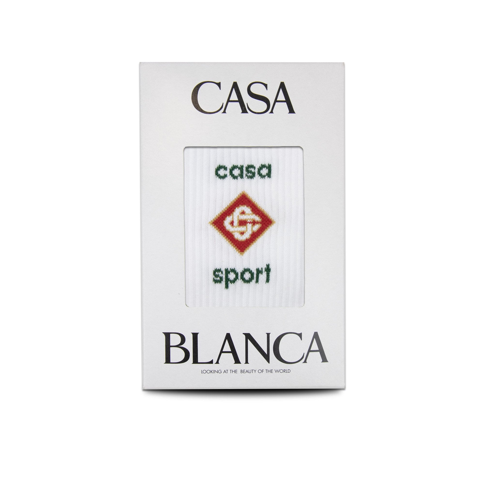 Casablanca Rainbow Sport Socks White 002