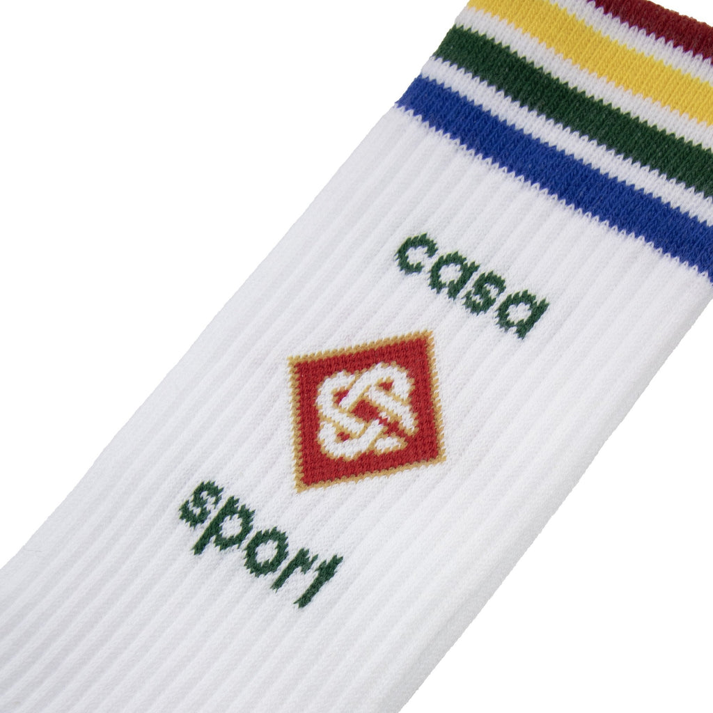 Casablanca Rainbow Sport Socks White 002