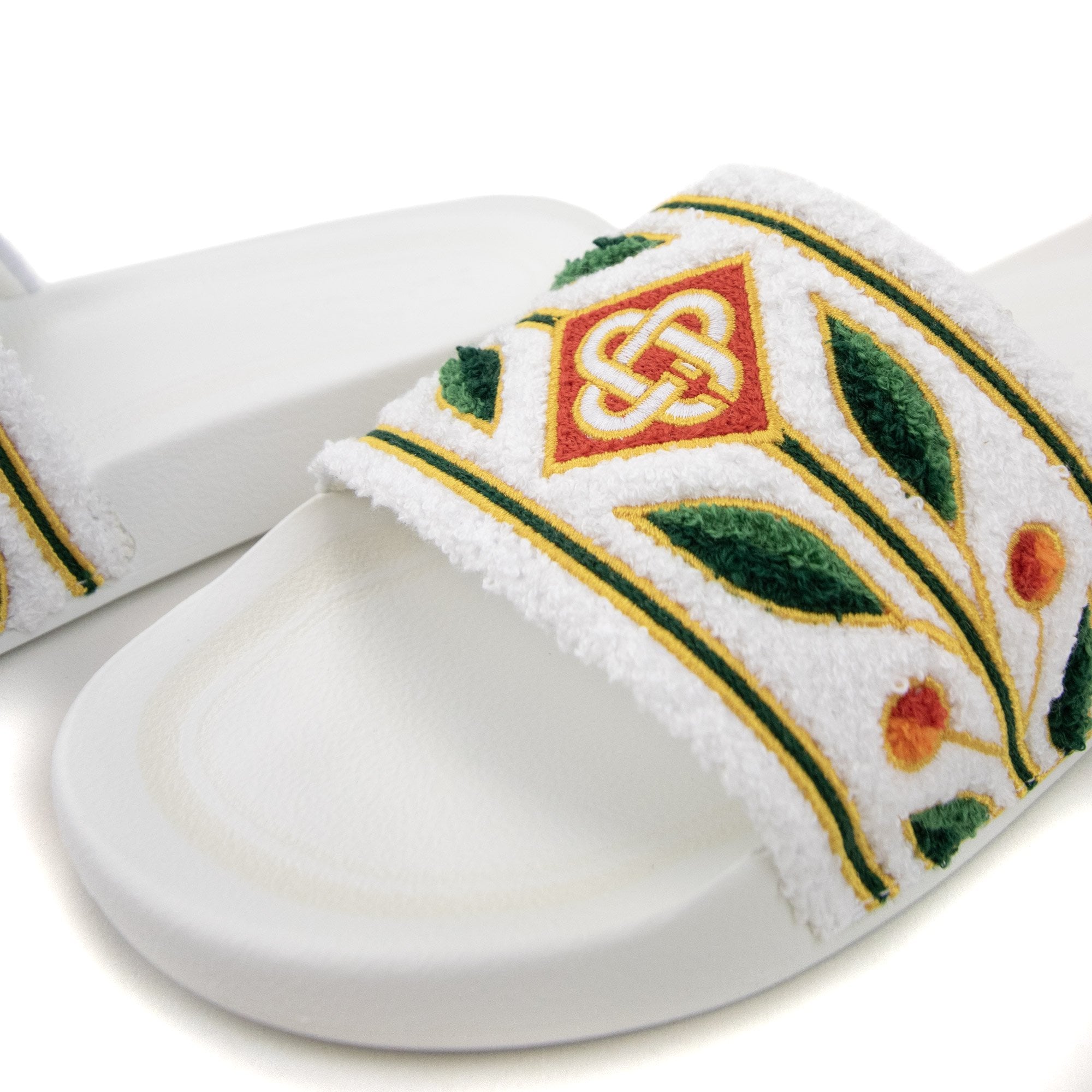 Casablanca Laurel Terry Sliders White 01w