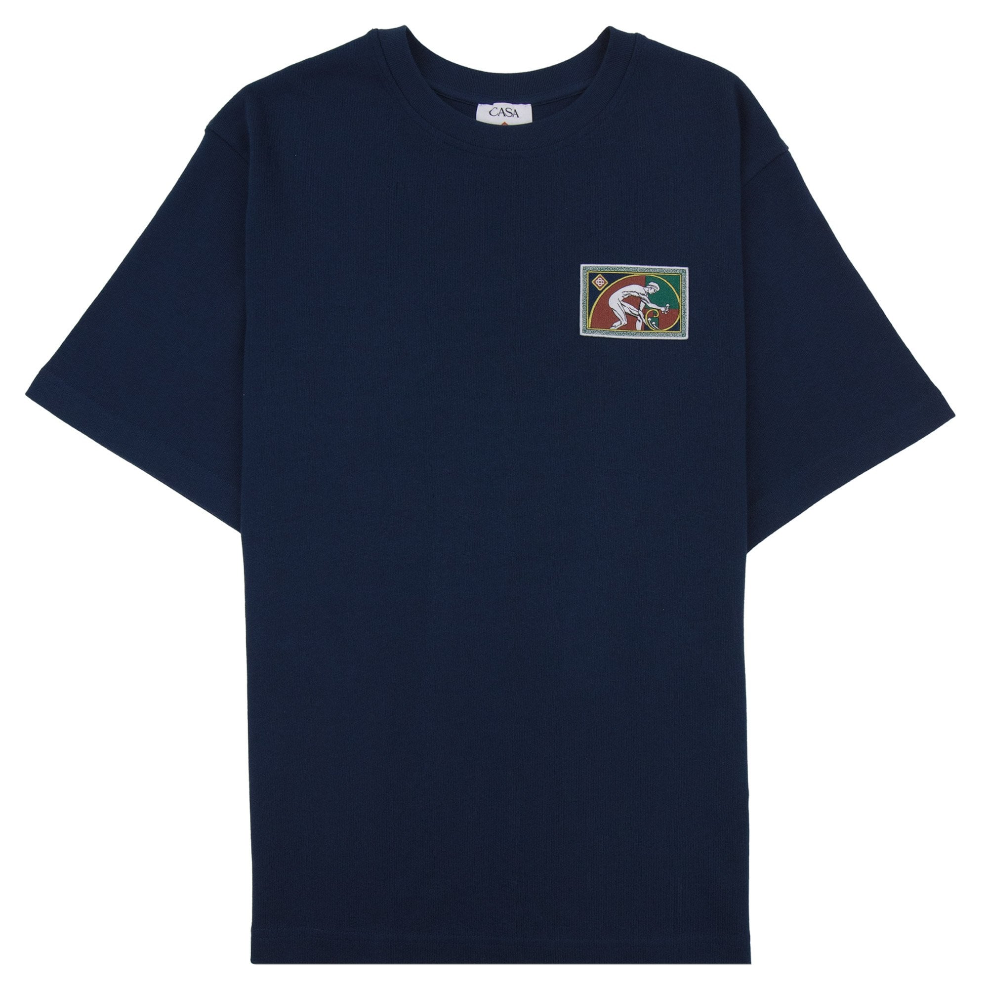 Casablanca Fibonacci Patch T Shirt Navy