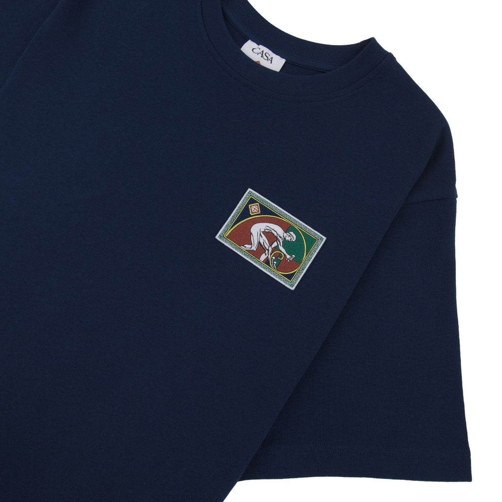 Casablanca Fibonacci Patch T Shirt Navy