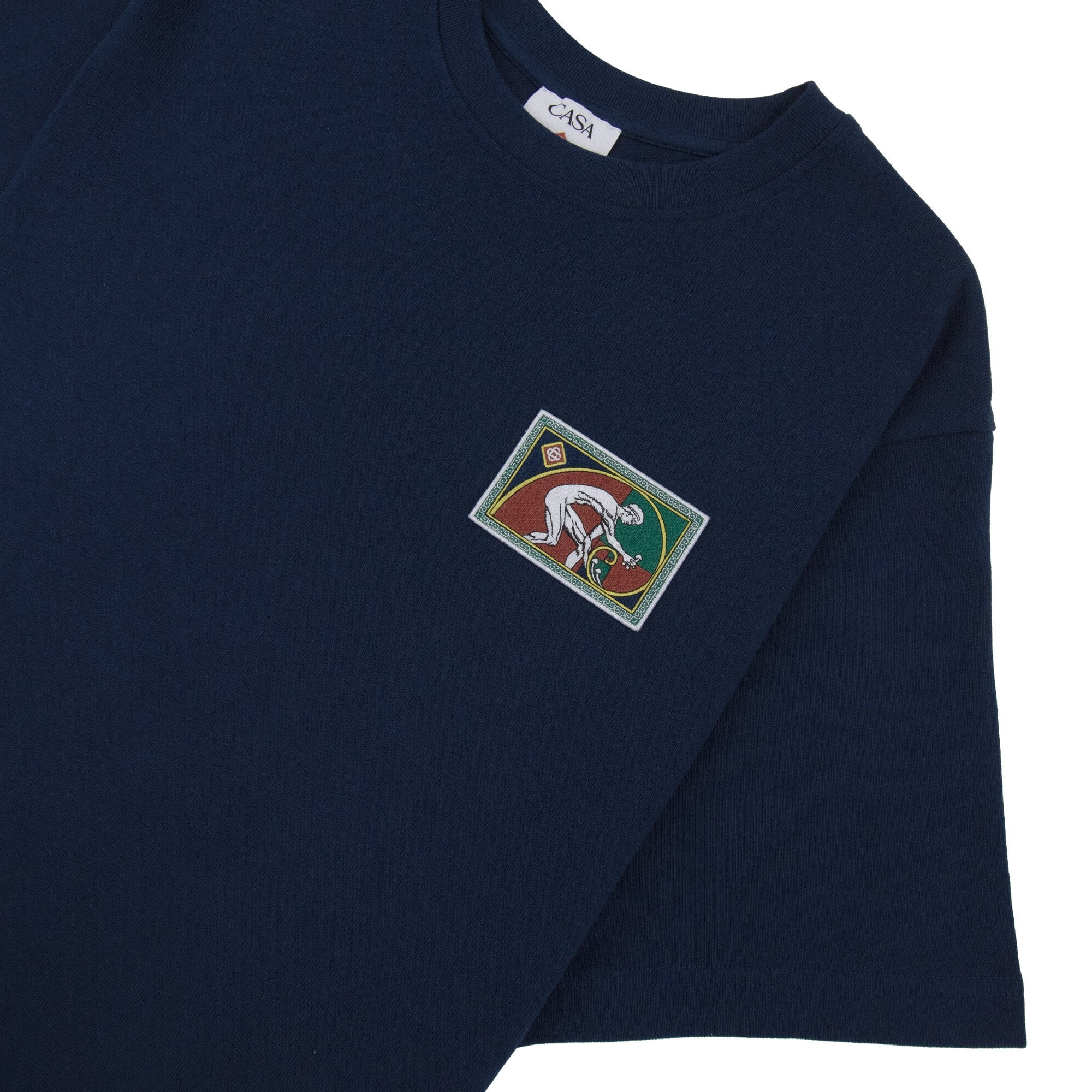 Casablanca Fibonacci Patch T Shirt Navy