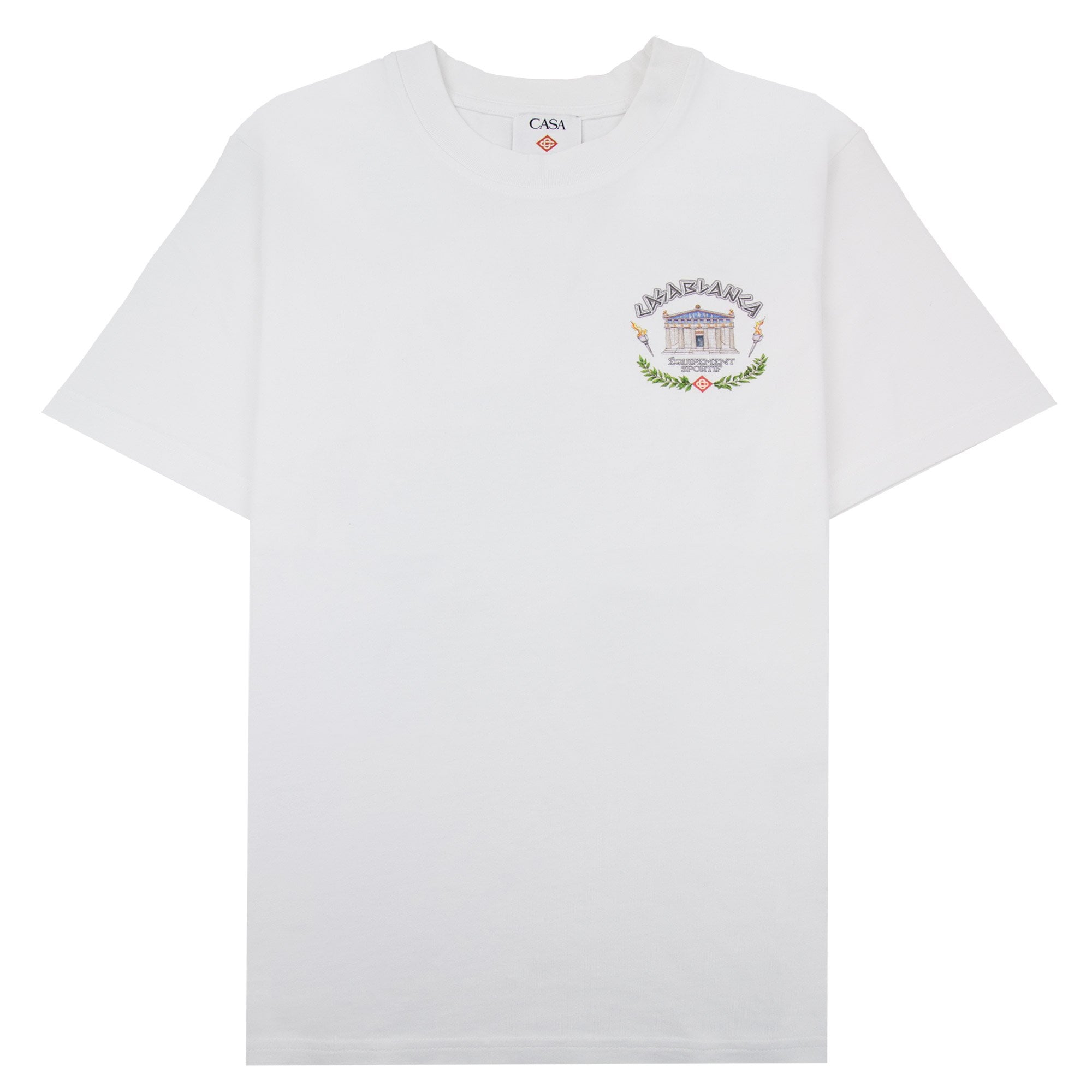 Casablanca Le Temple Du Sport Printed T Shirt White 08