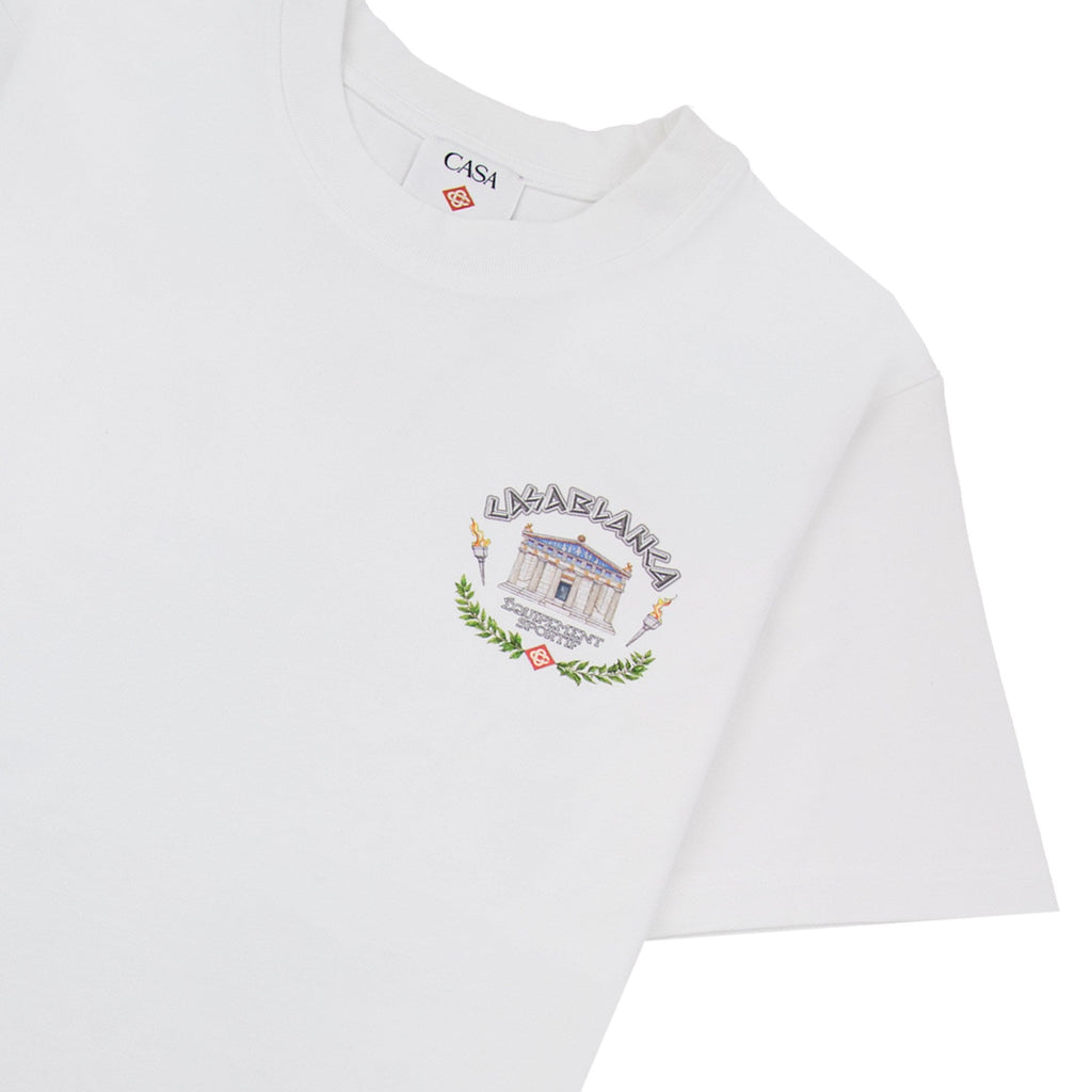 Casablanca Le Temple Du Sport Printed T Shirt White 08