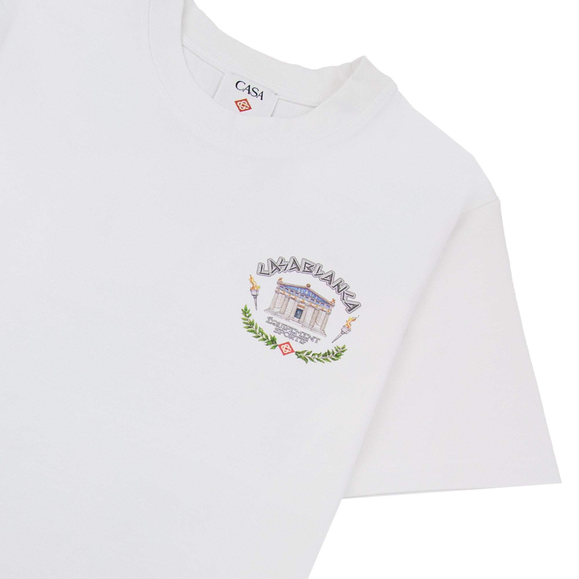 Casablanca Le Temple Du Sport Printed T Shirt White 08