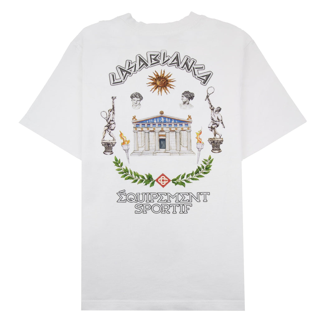 Casablanca Le Temple Du Sport Printed T Shirt White 08