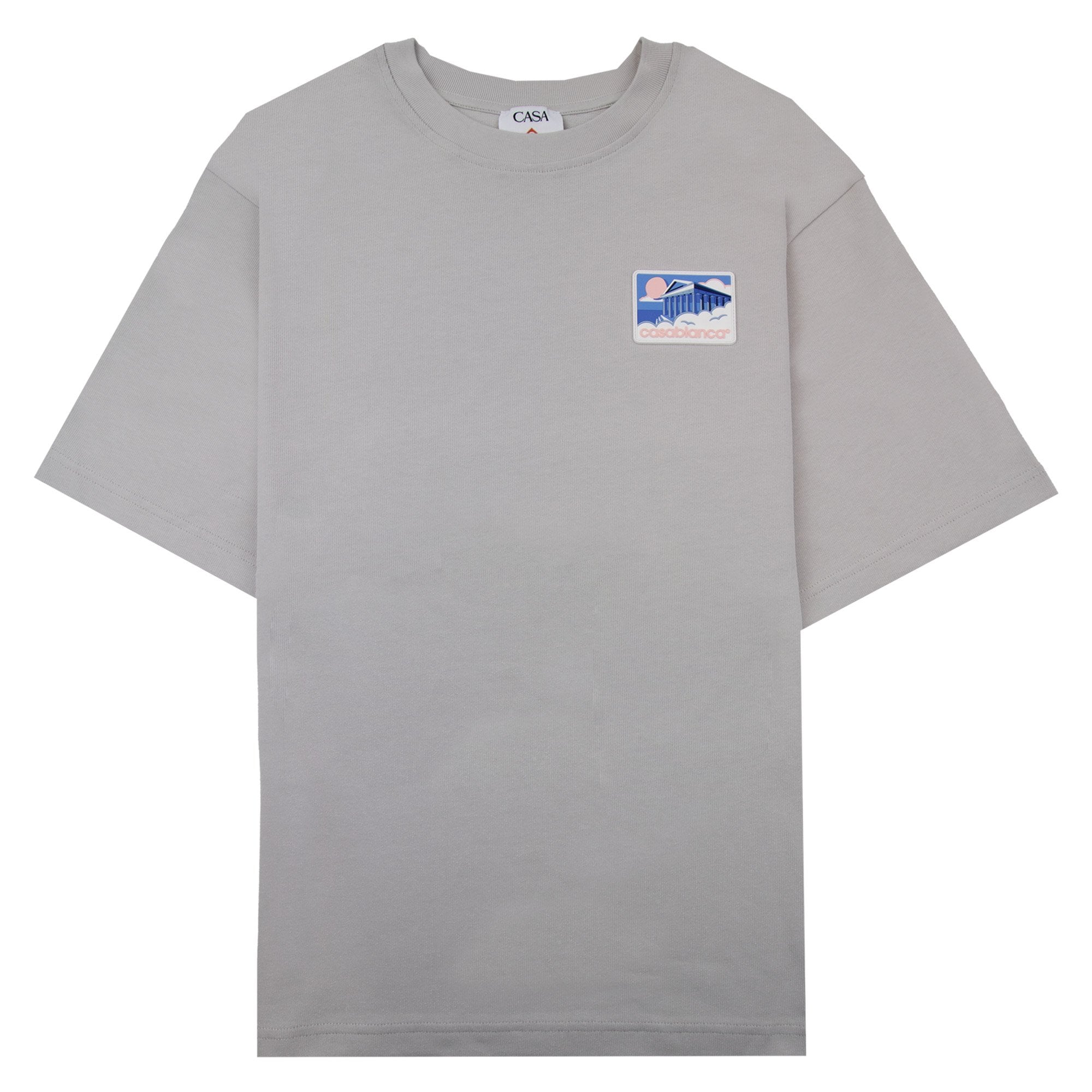 Casablanca Greek Temple Patch T Shirt Grey 02