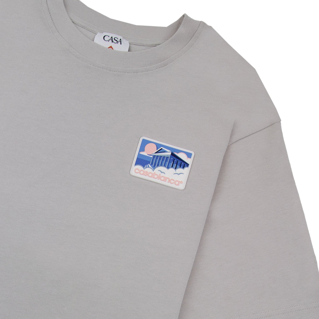 Casablanca Greek Temple Patch T Shirt Grey 02