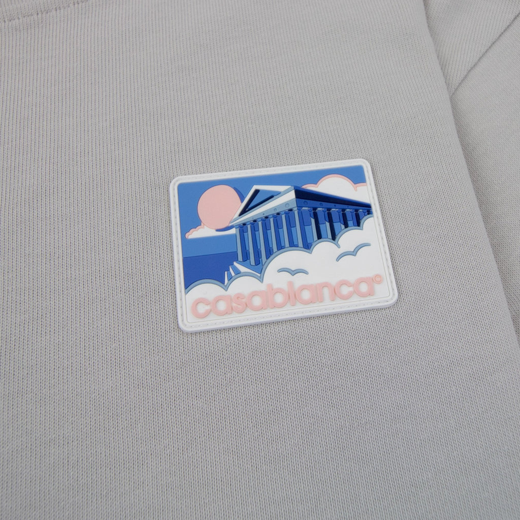 Casablanca Greek Temple Patch T Shirt Grey 02