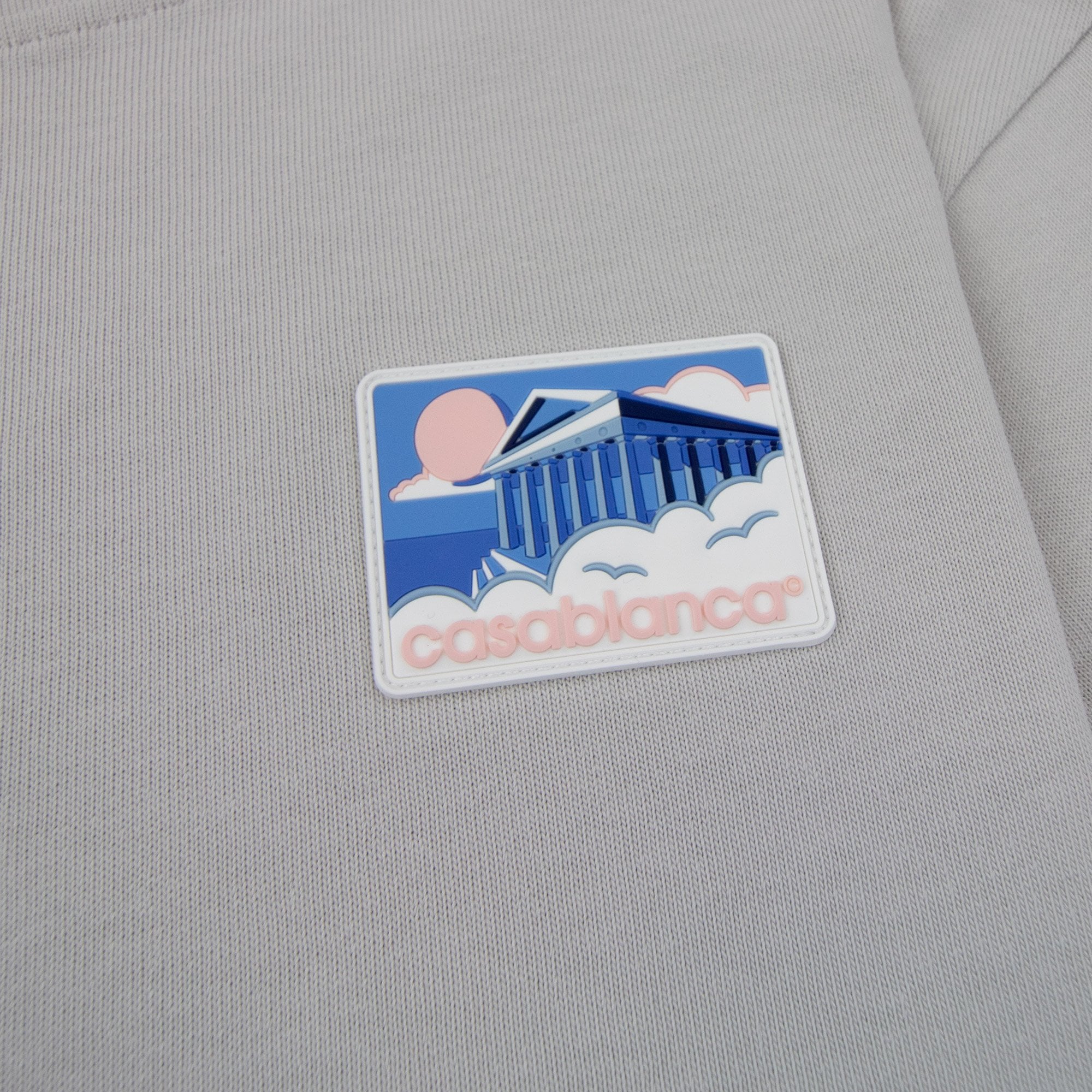 Casablanca Greek Temple Patch T Shirt Grey 02