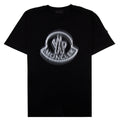 Moncler Blurred Logo Cotton T-shirt Black 999