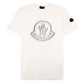 Moncler Blurred Logo Cotton T-shirt White