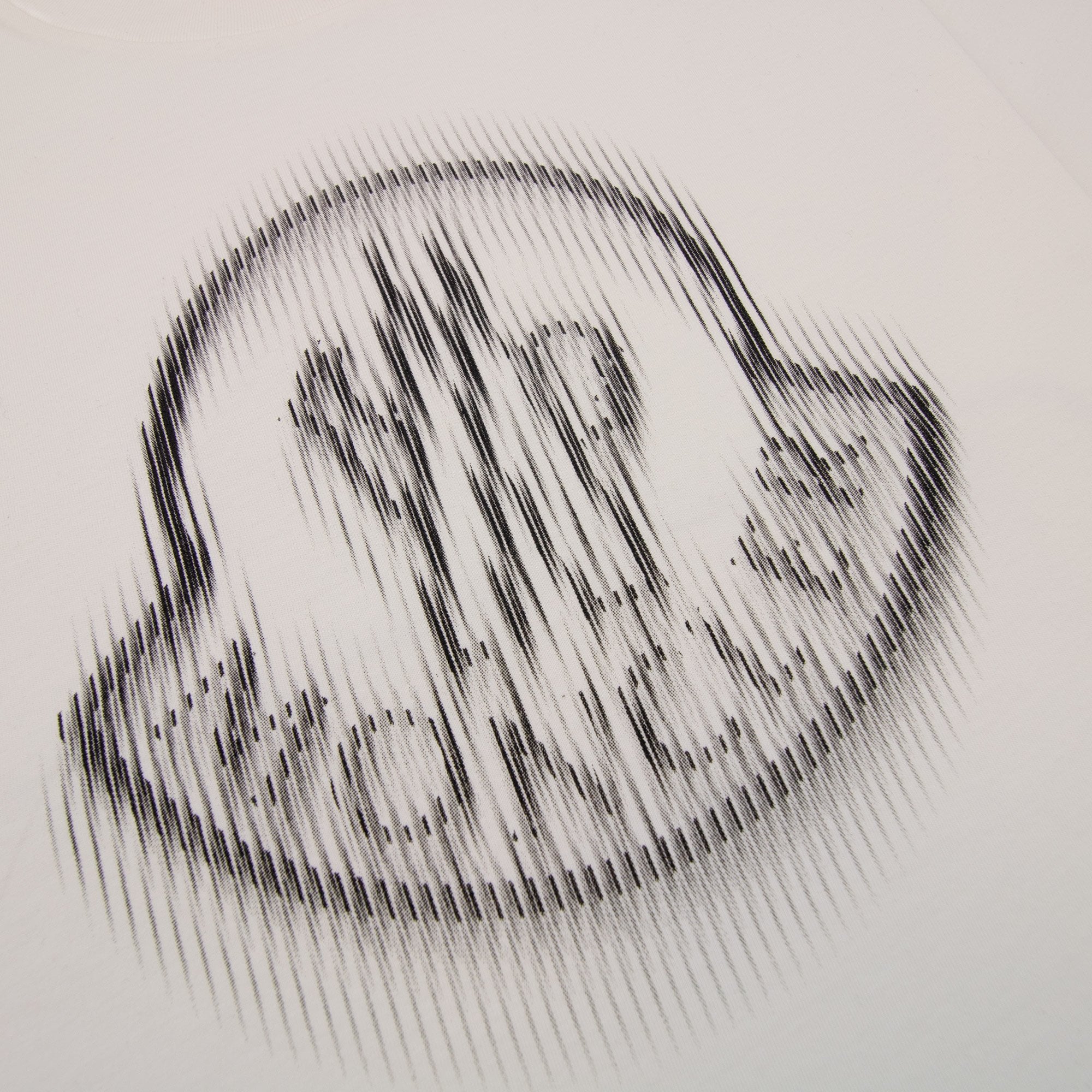 Moncler Blurred Logo Cotton T-shirt White