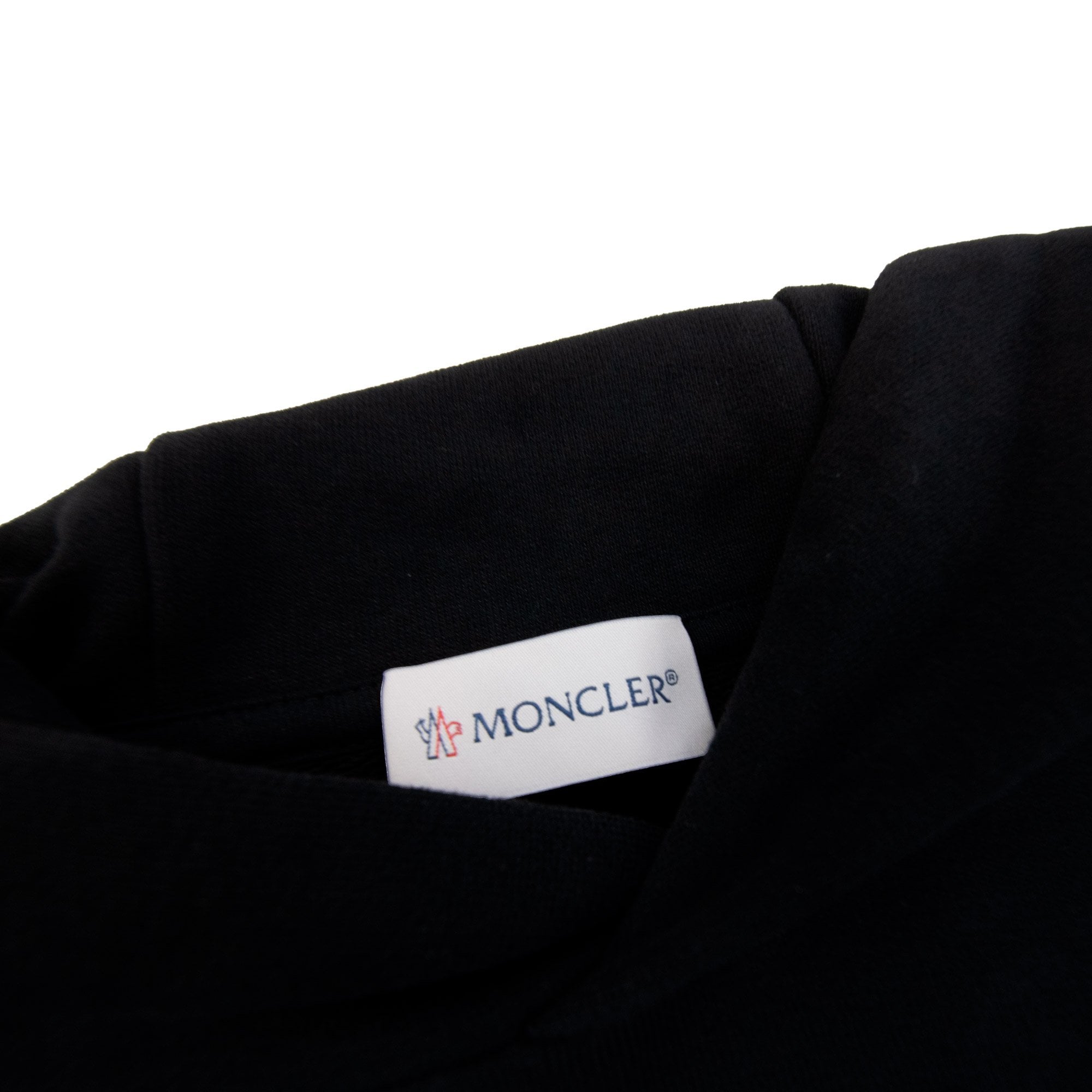 Moncler Logo Patch Cotton Hoodie Black 999