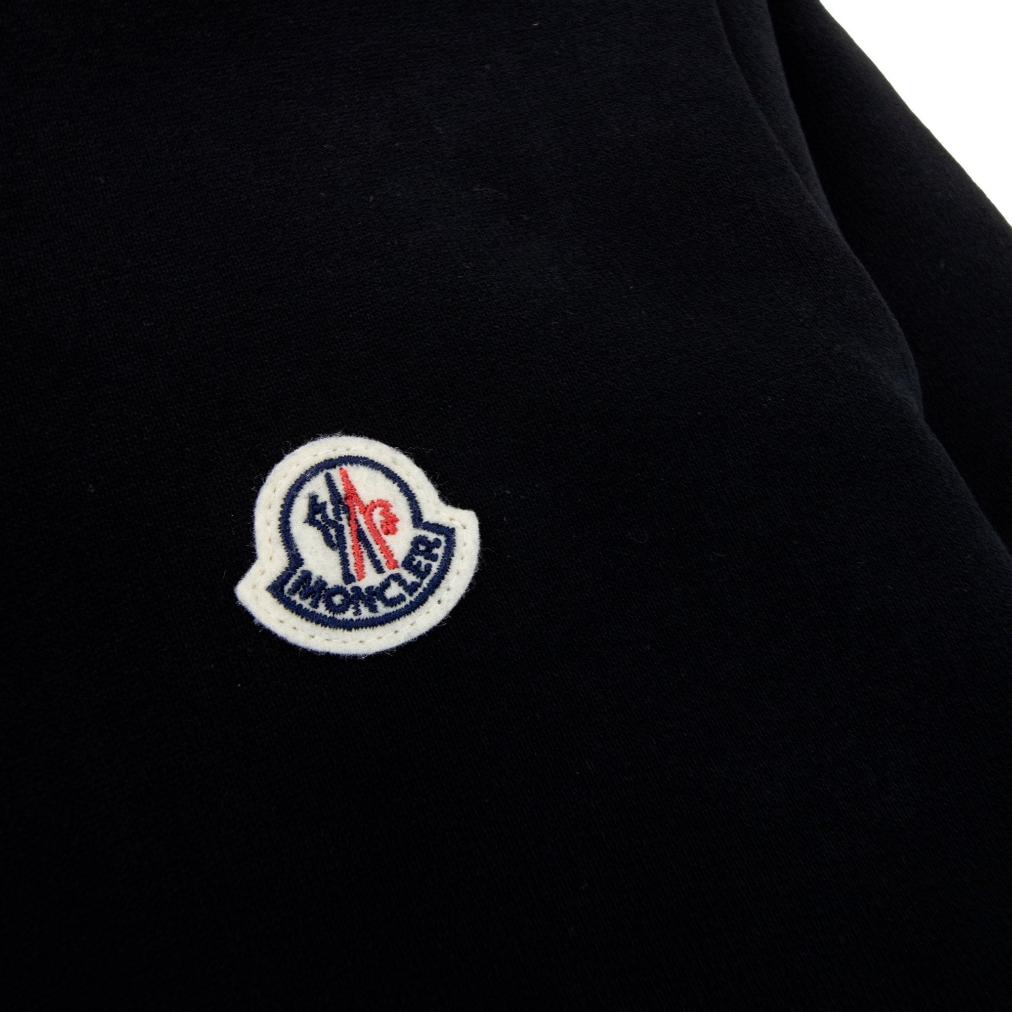 Moncler Logo Patch Cotton Hoodie Black 999