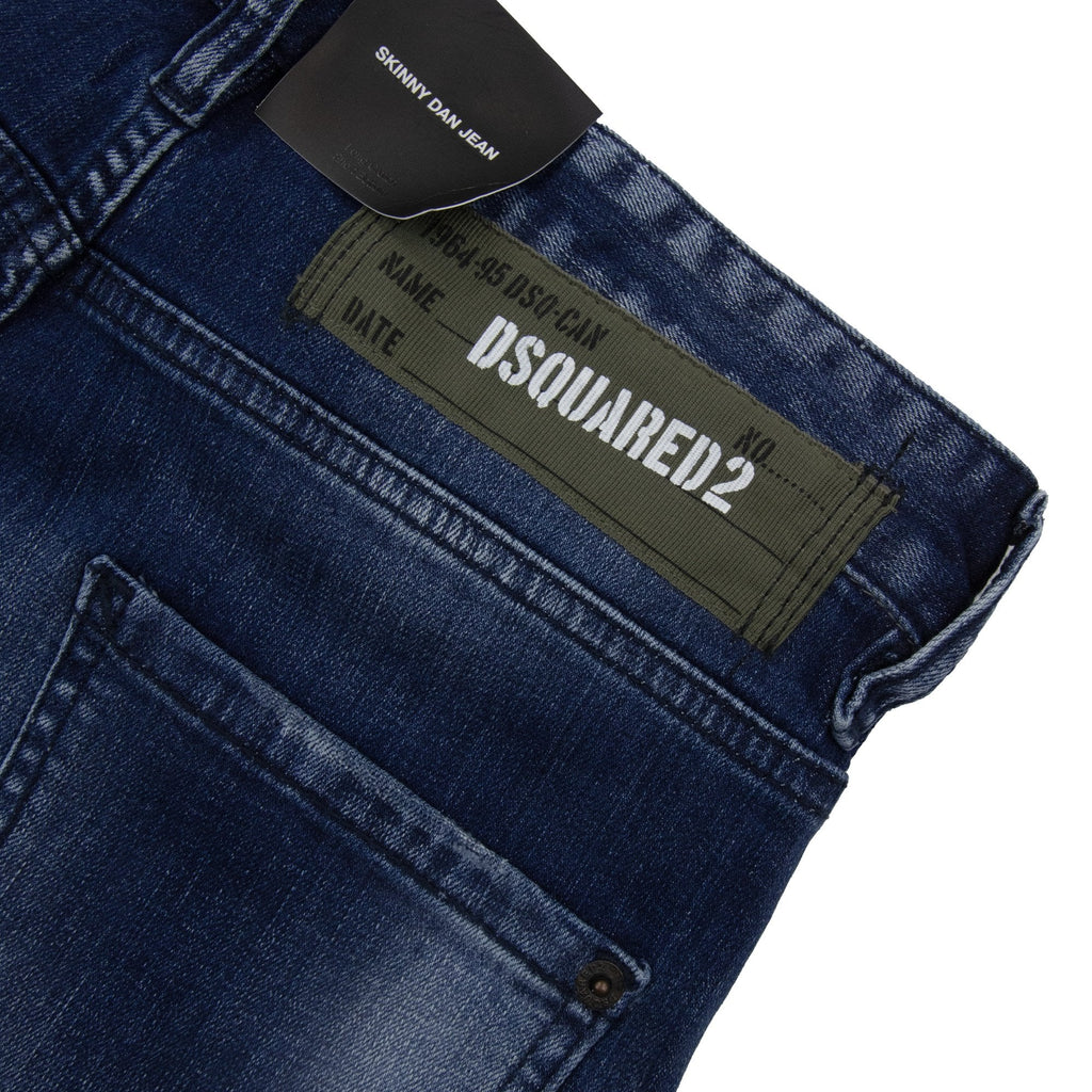 Dsquared2 Green Patch Skinny Dan Jean Denim 470