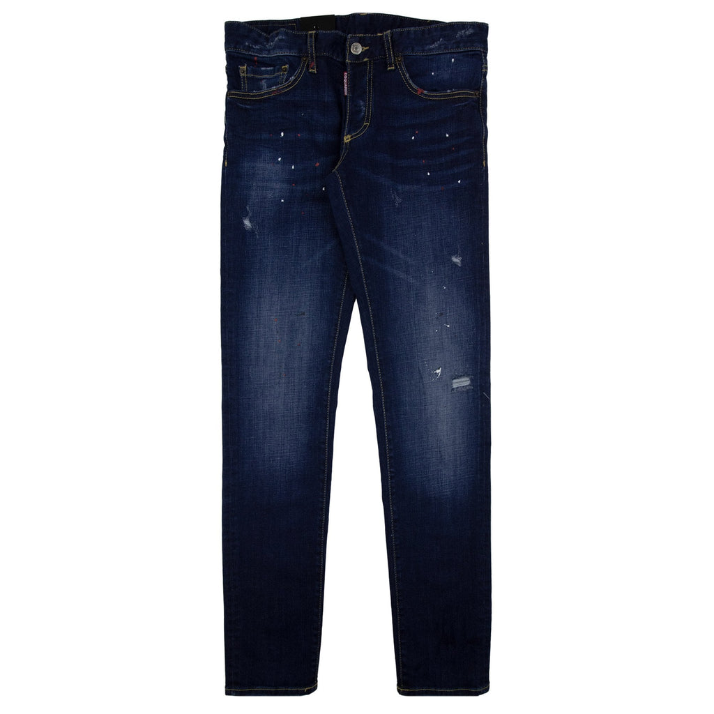 Dsquared2 Dsq2 Red Paint Slim Jean Denim 470