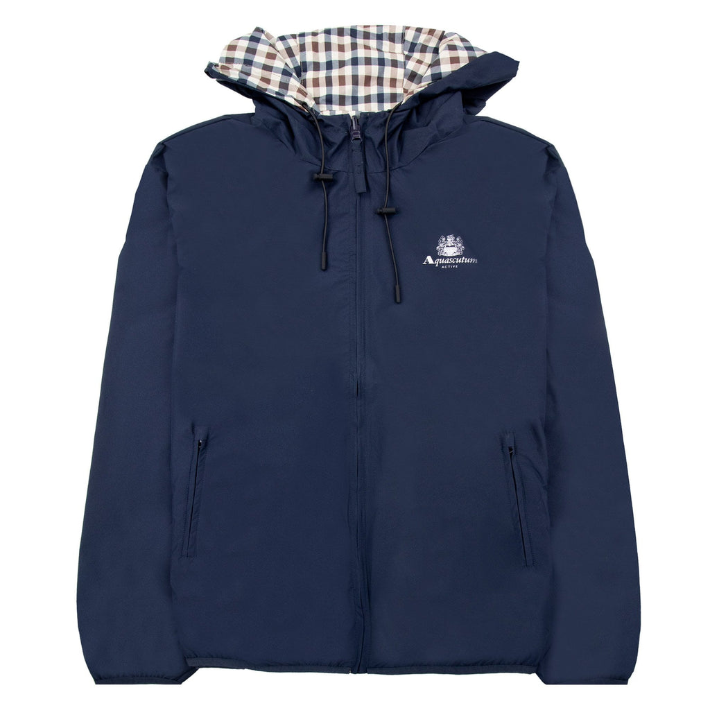Aquascutum Sailor Check Reversible Jacket Navy 11