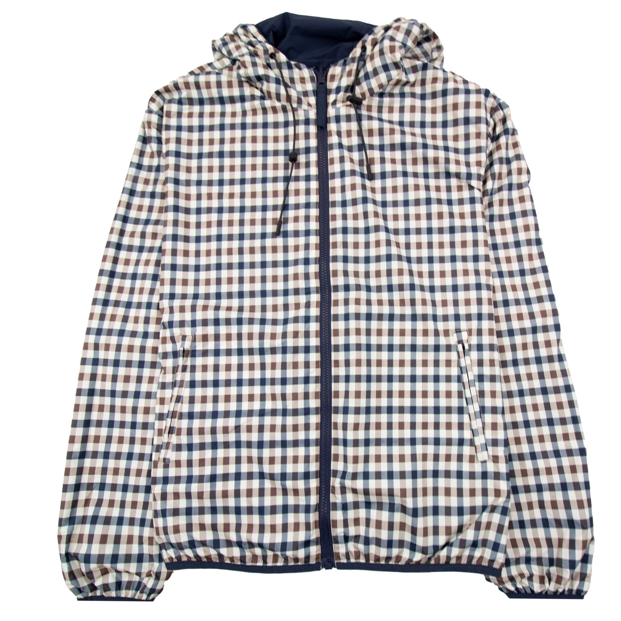 Aquascutum Sailor Check Reversible Jacket Navy 11