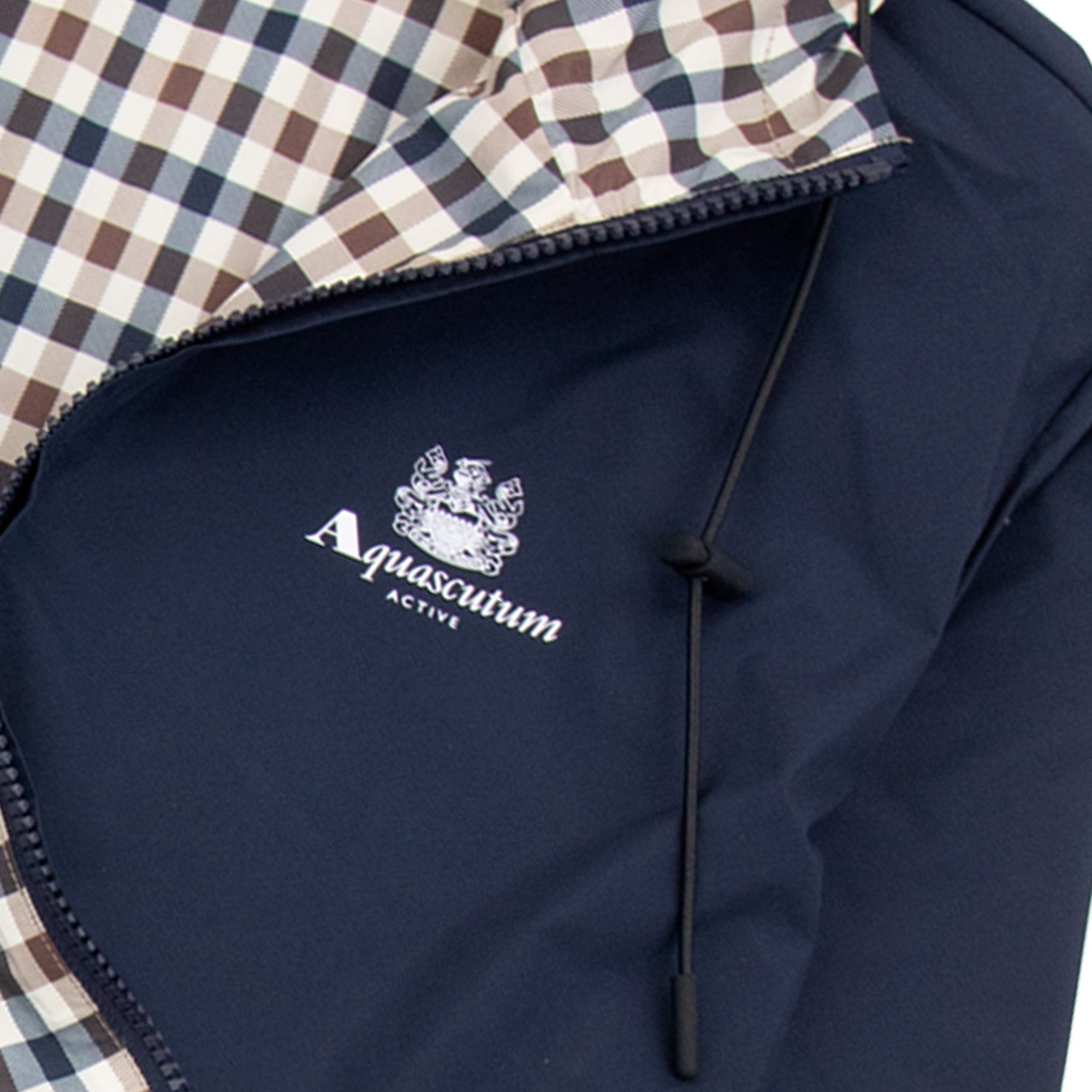 Aquascutum Sailor Check Reversible Jacket Navy 11