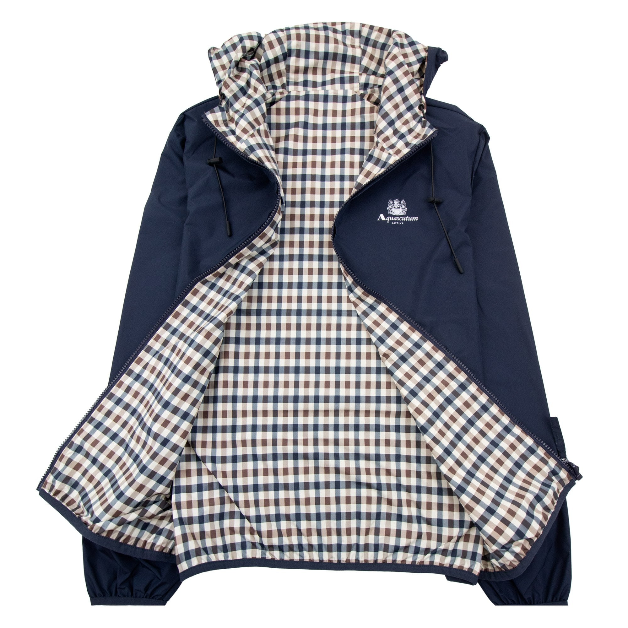 Aquascutum Sailor Check Reversible Jacket Navy 11