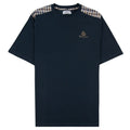Aquascutum Club Check Shoulder T-shirt Navy