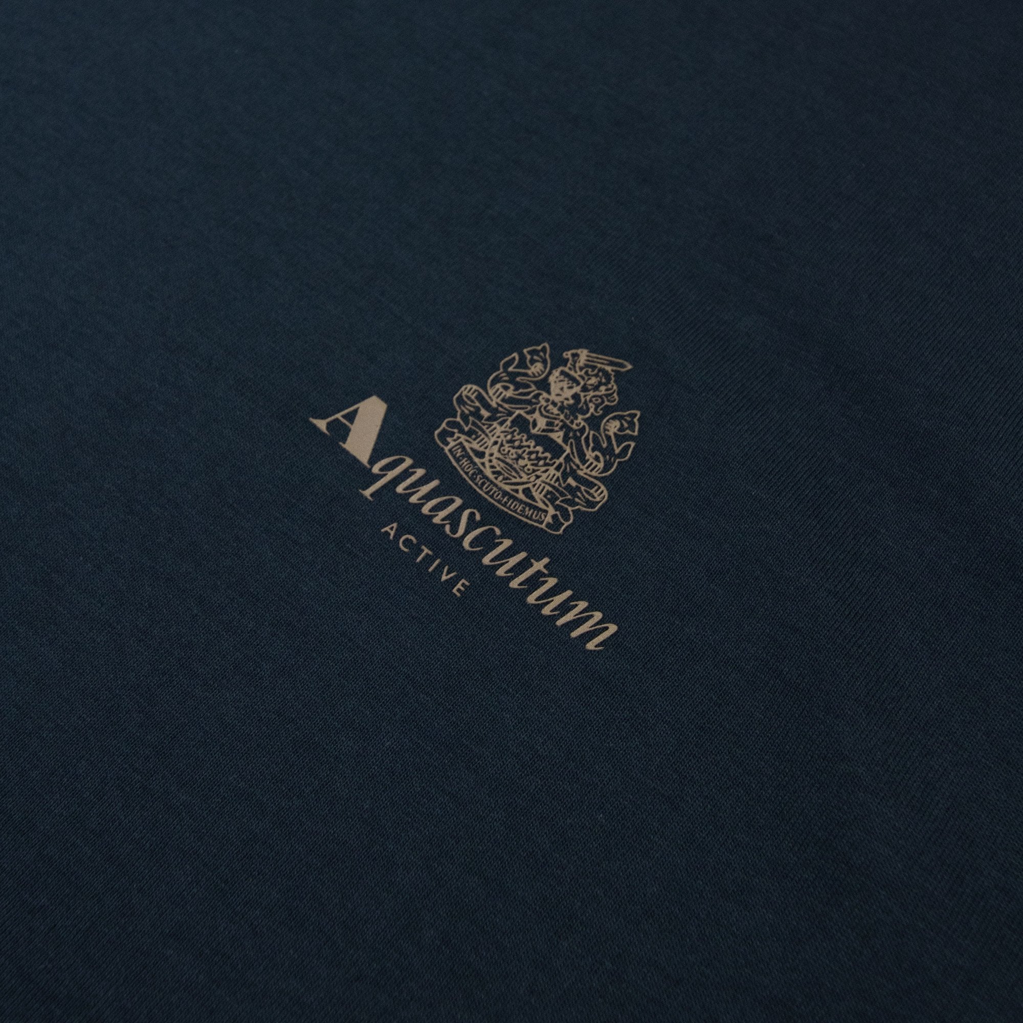 Aquascutum Club Check Shoulder T-shirt Navy
