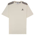 Aquascutum Club Check Shoulder T-shirt Old White