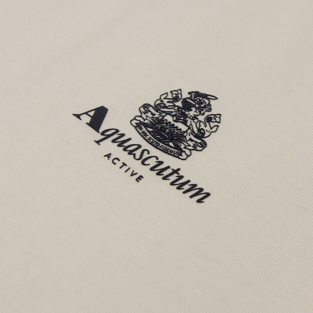 Aquascutum Club Check Shoulder T-shirt Old White