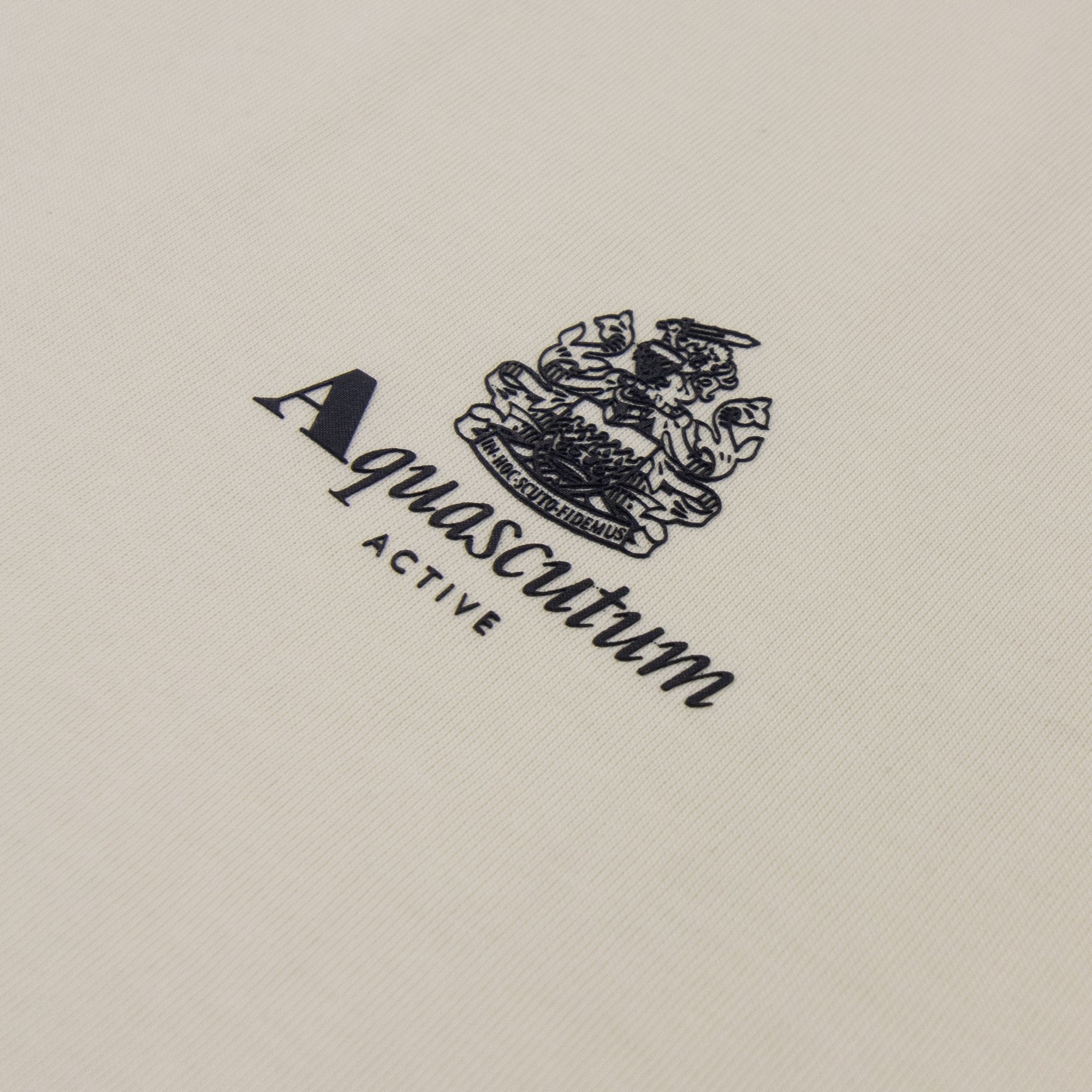 Aquascutum Club Check Shoulder T-shirt Old White