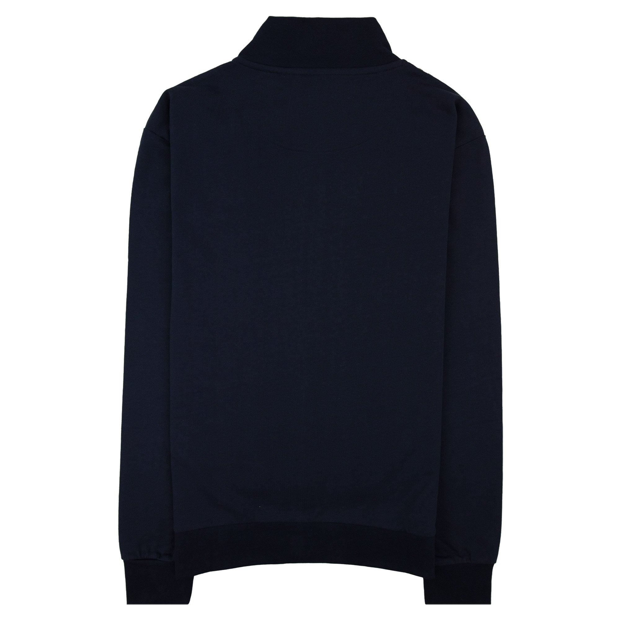 Aquascutum Full Zip Club Check Mockneck Sweatshirt Navy 11