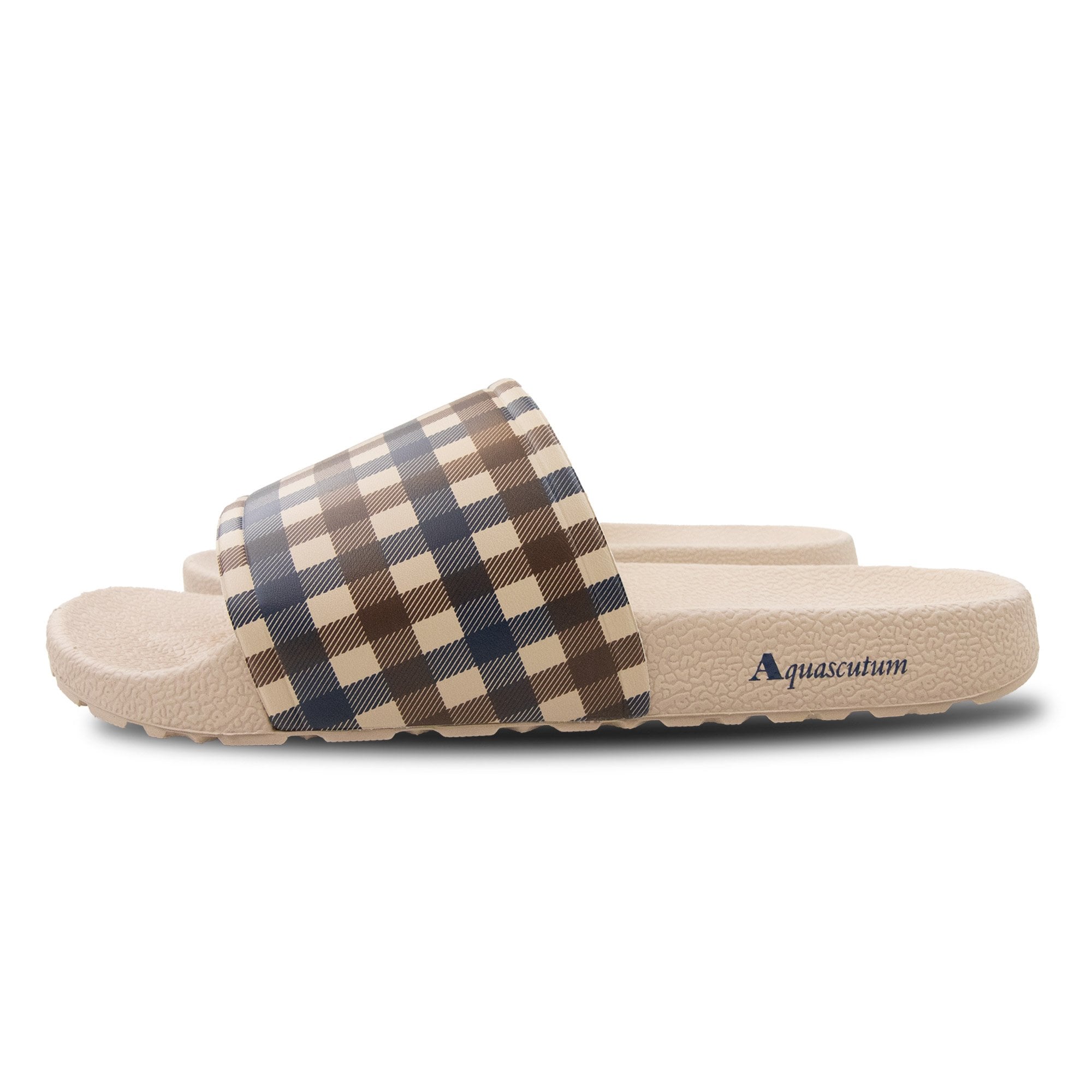 Aquascutum Beach Check Slippers Beige