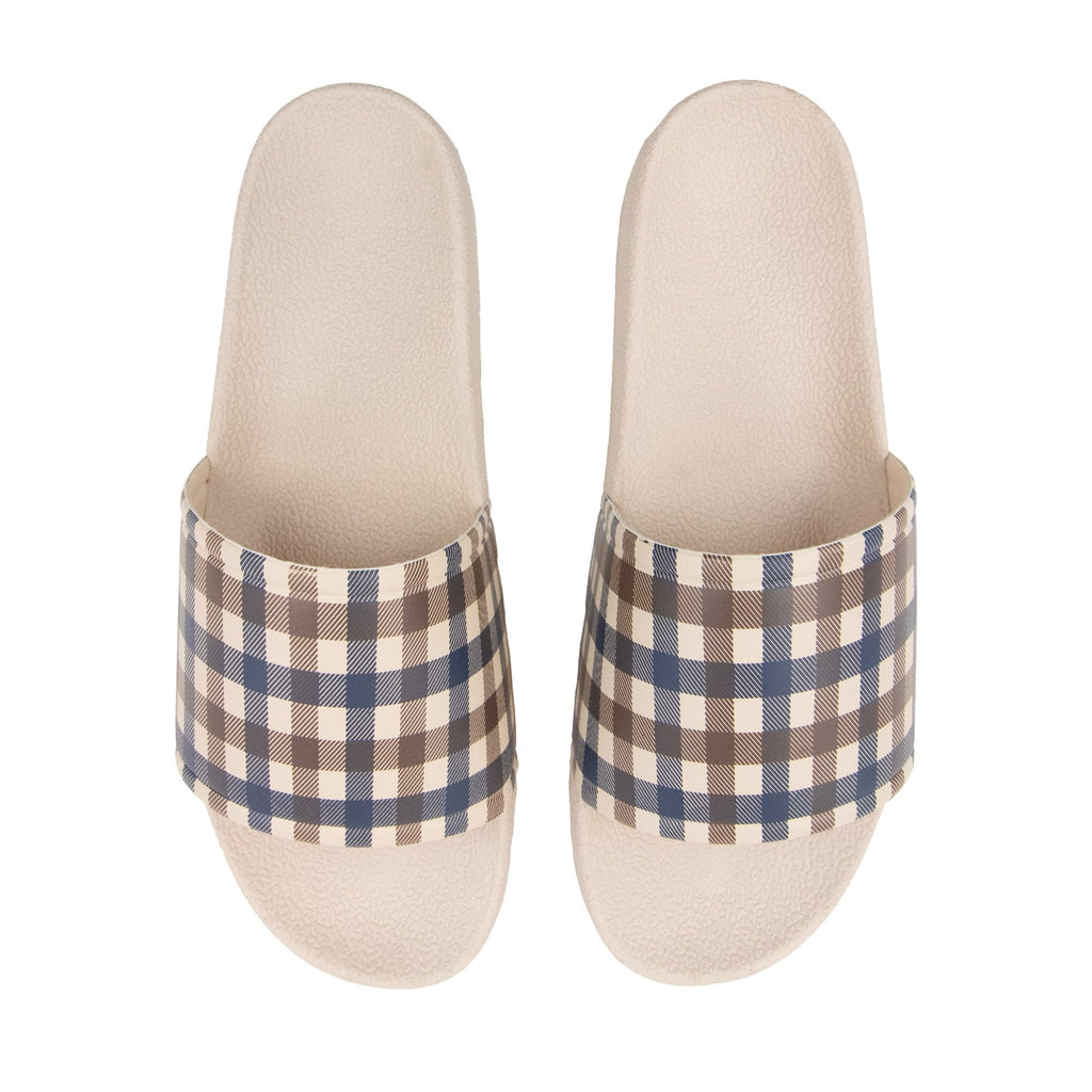 Aquascutum Beach Check Slippers Beige