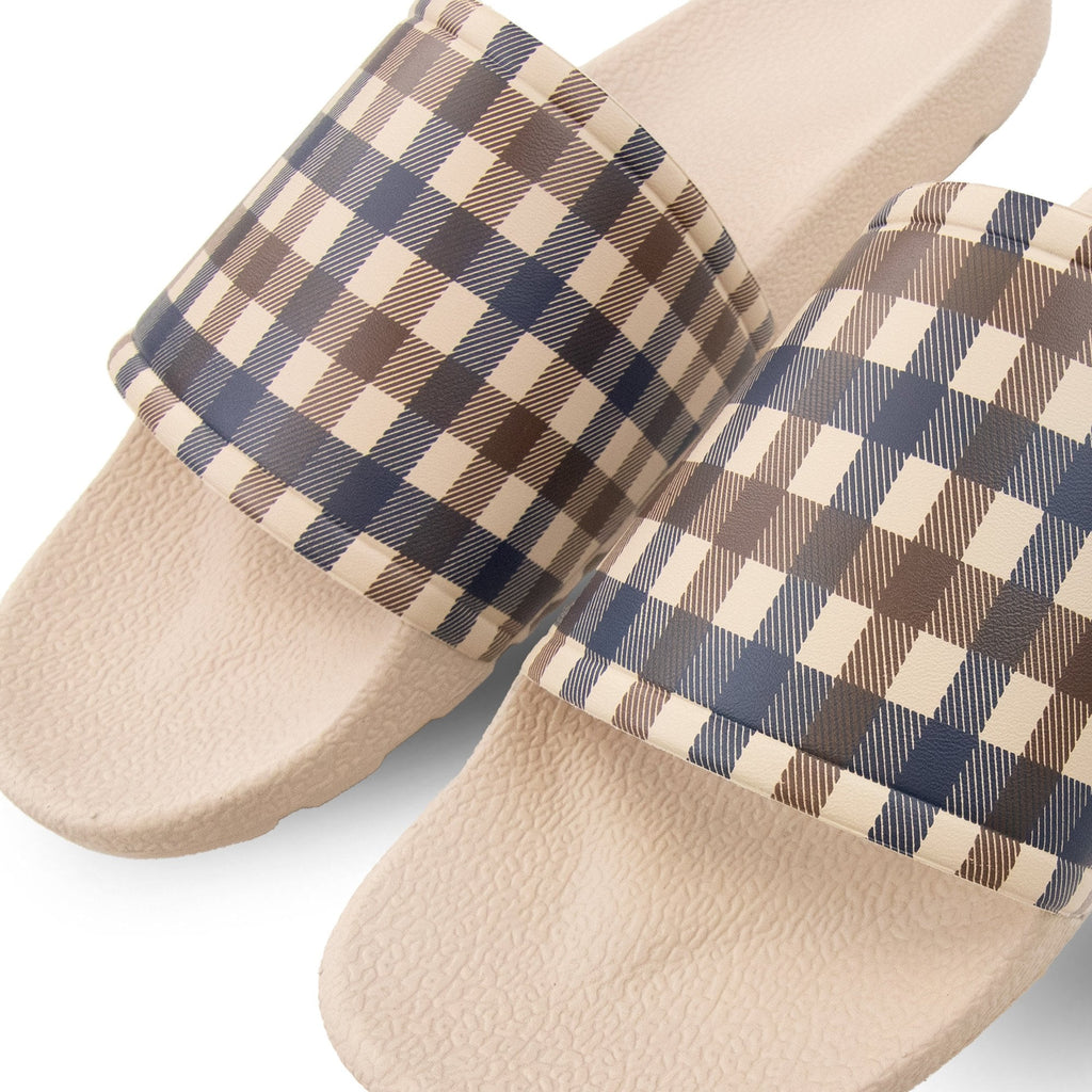 Aquascutum Beach Check Slippers Beige