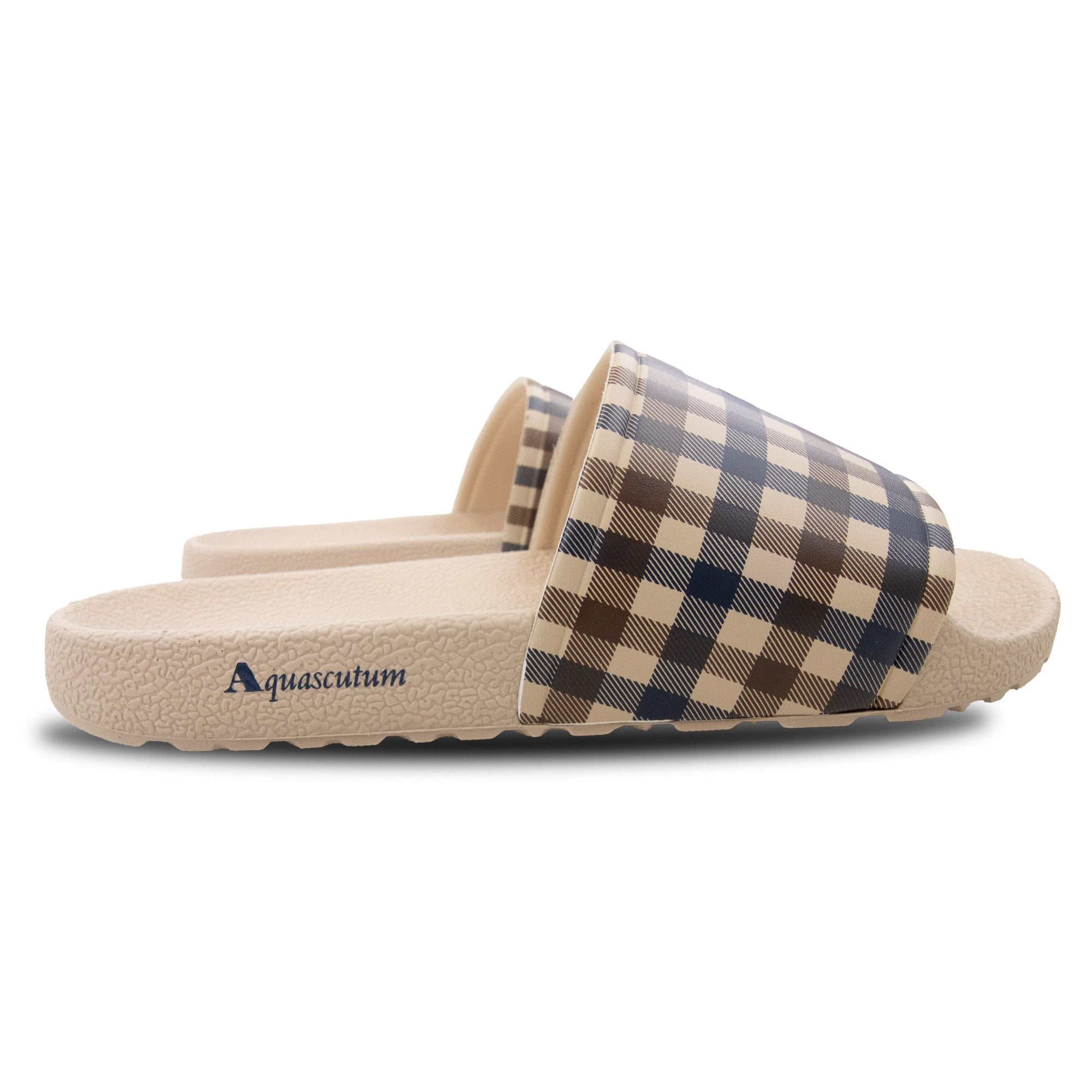 Aquascutum Beach Check Slippers Beige