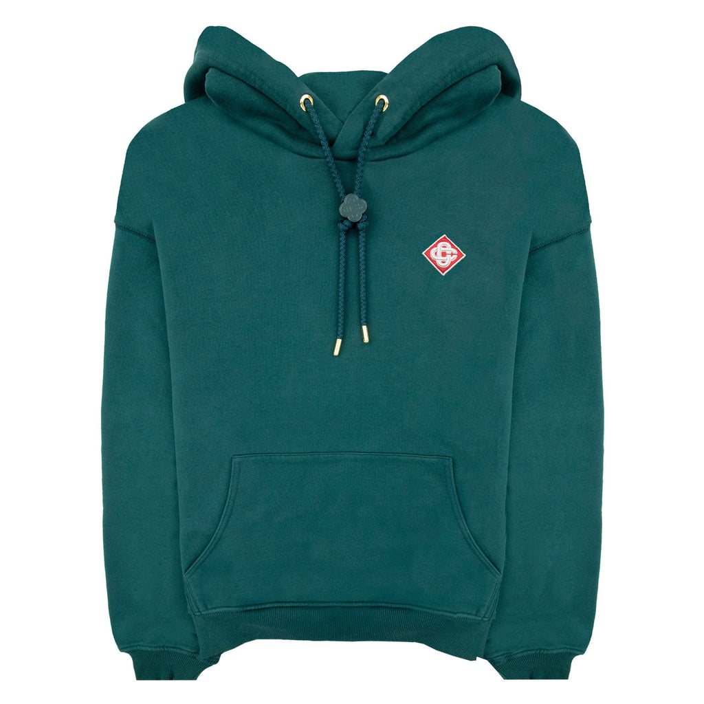 Casablanca Diamond Logo Patch Hoodie Green 01