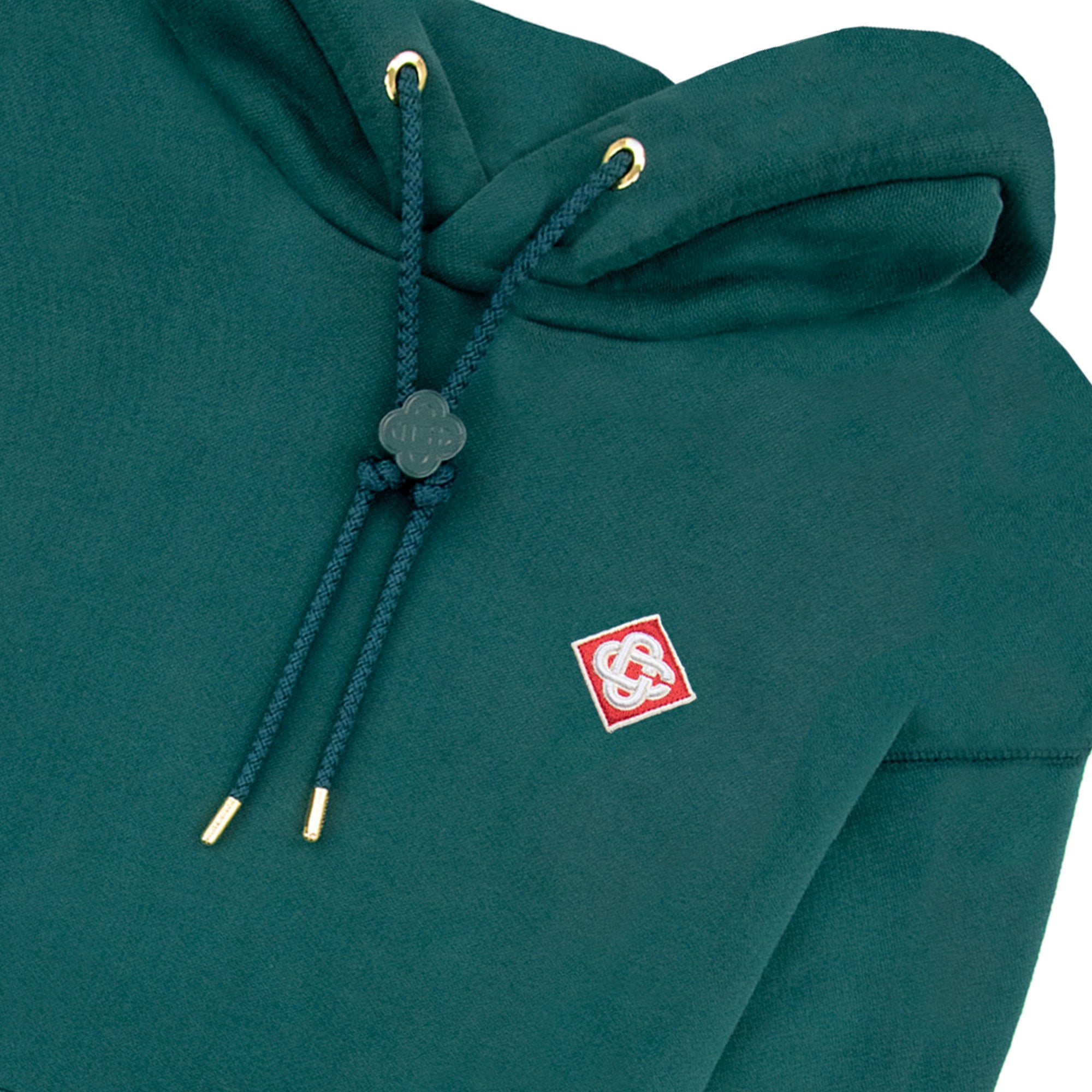 Casablanca Diamond Logo Patch Hoodie Green 01