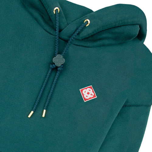 Casablanca Diamond Logo Patch Hoodie Green 01