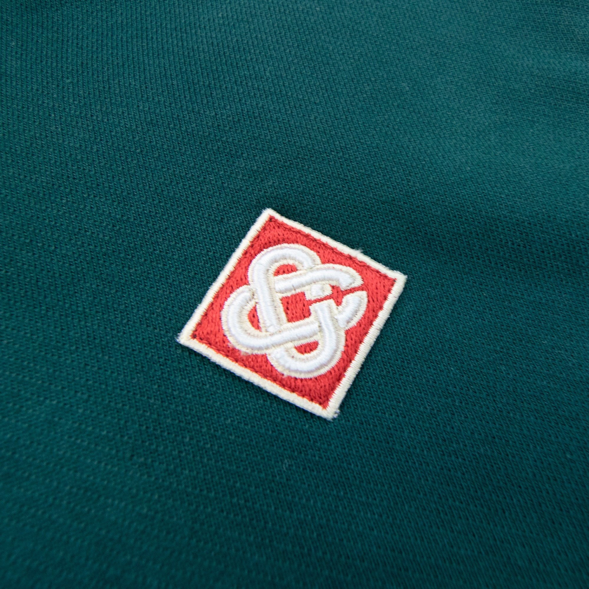 Casablanca Diamond Logo Patch Hoodie Green 01