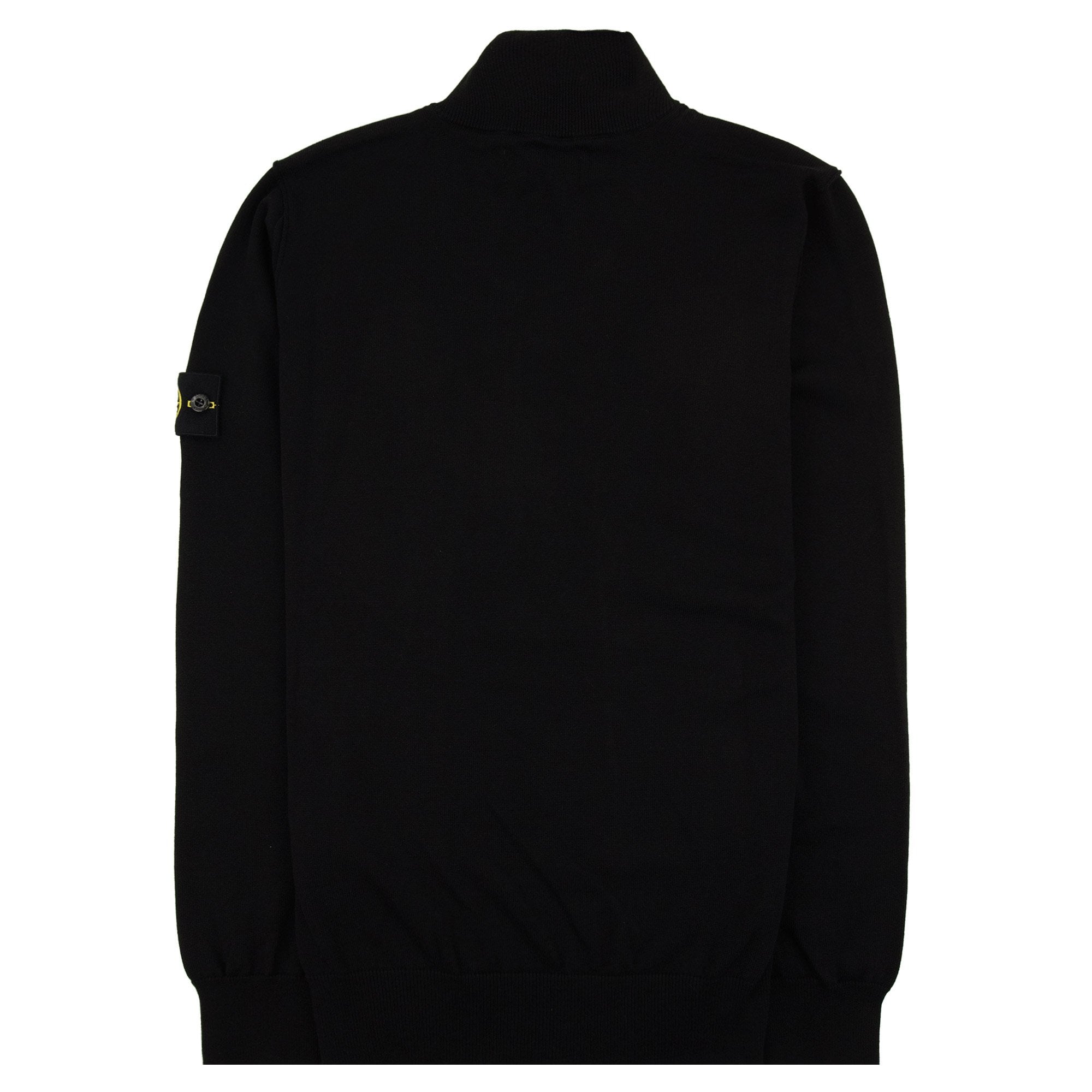 Stone Island 5100063 Soft Organic Cotton Half Zip Sweater Black V0029