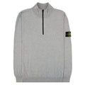Stone Island 5100063 Soft Organic Cotton Half Zip Sweater Light Grey V0m61