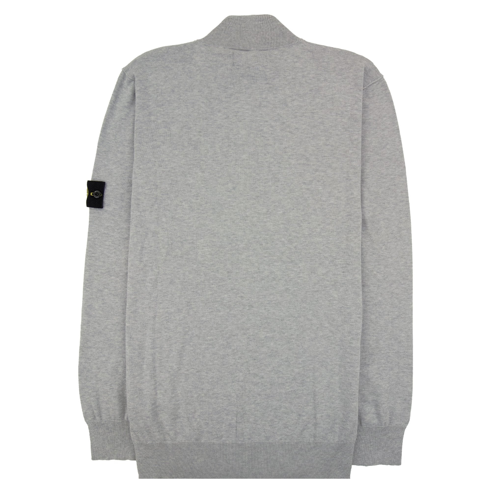 Stone Island 5100063 Soft Organic Cotton Half Zip Sweater Light Grey V0m61