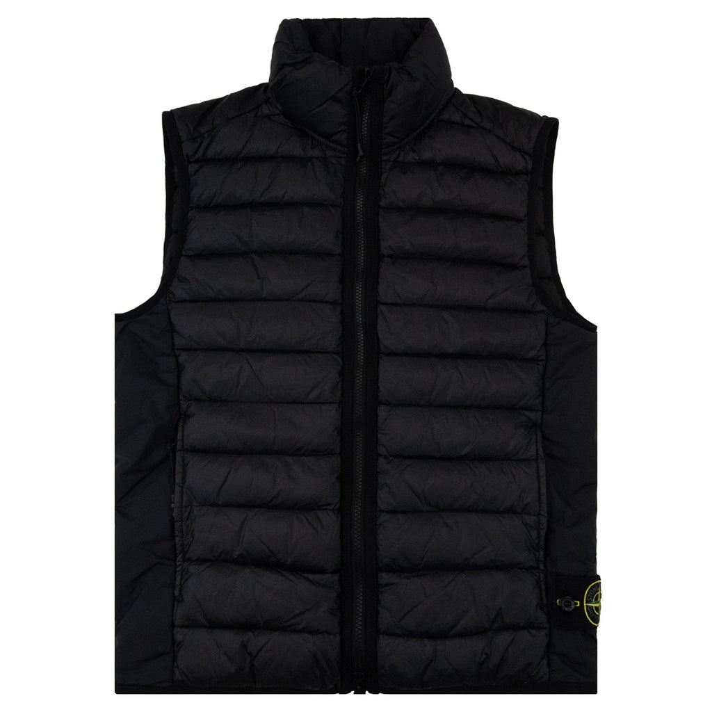 Stone Island G100007 Loom Woven Chambers Gilet Black V0029