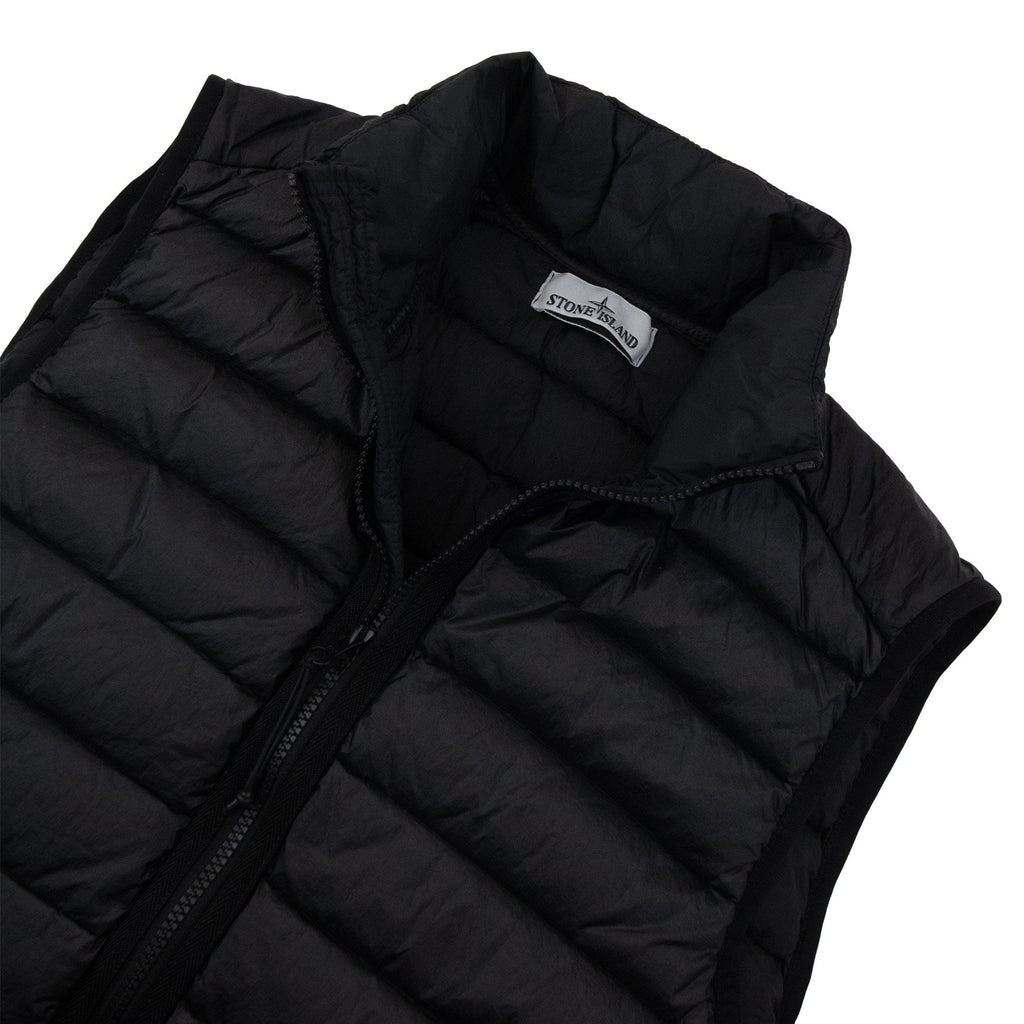 Stone Island G100007 Loom Woven Chambers Gilet Black V0029