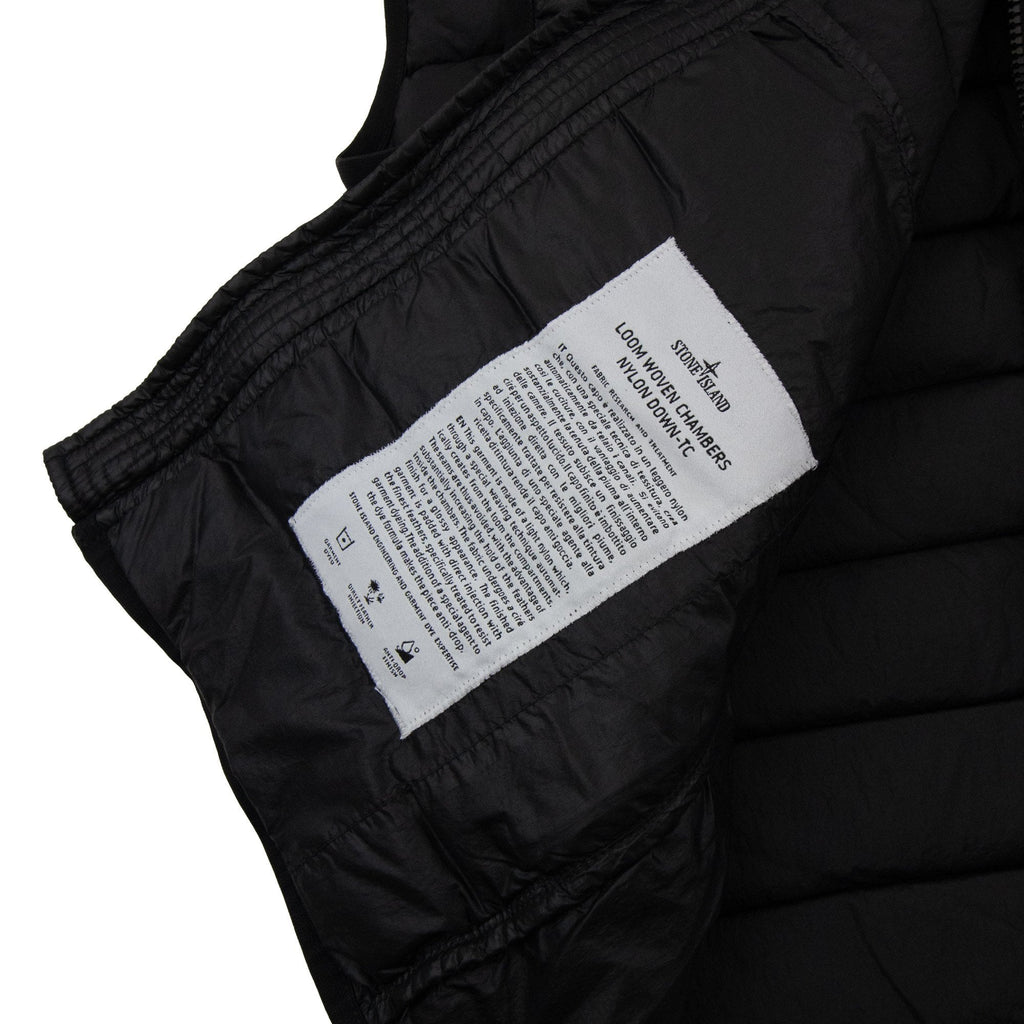 Stone Island G100007 Loom Woven Chambers Gilet Black V0029
