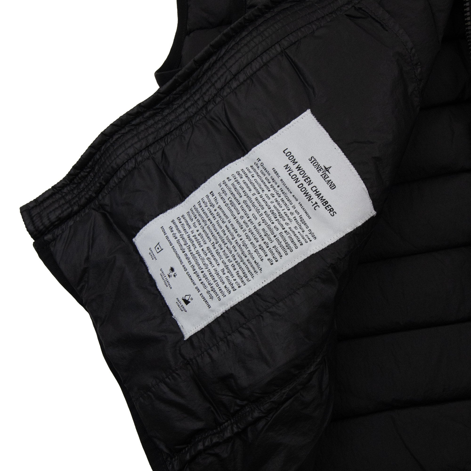 Stone Island G100007 Loom Woven Chambers Gilet Black V0029