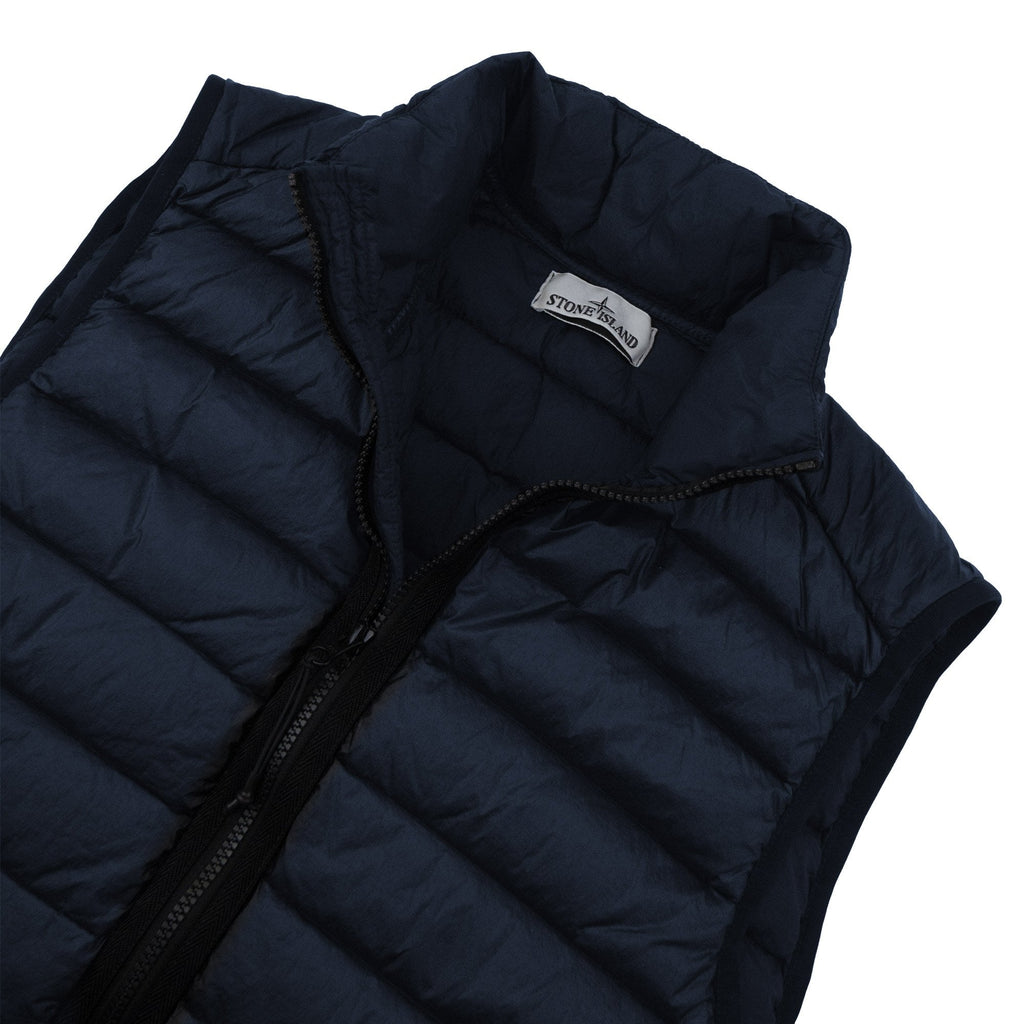 Stone Island G100007 Loom Woven Chambers Gilet Navy Blue V0020
