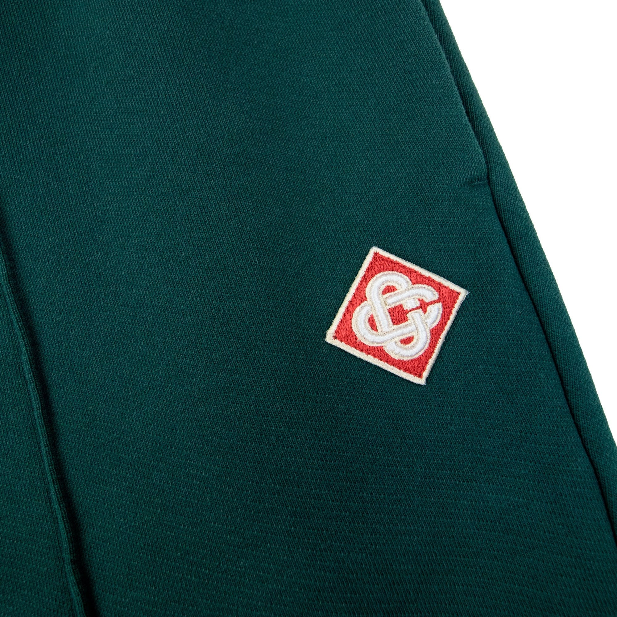 Casablanca Diamond Logo Patch Open Hem Joggers Green 01
